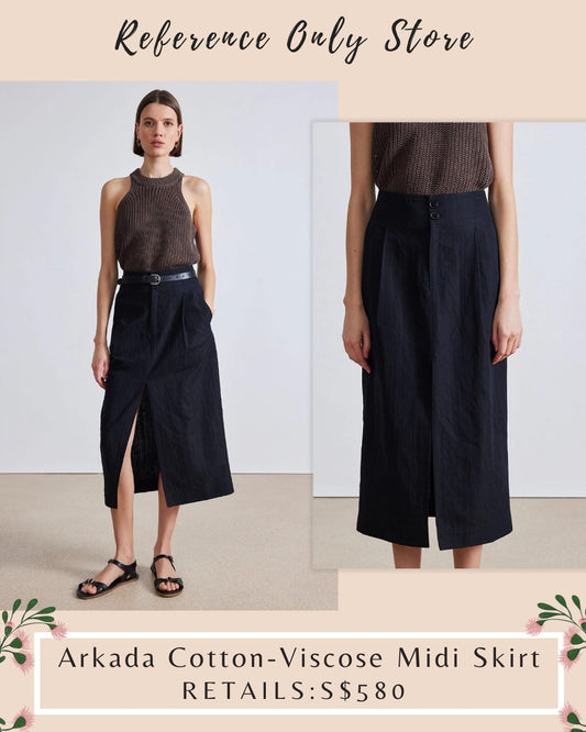 AA Arkada Cotton Viscose Midi Skirt