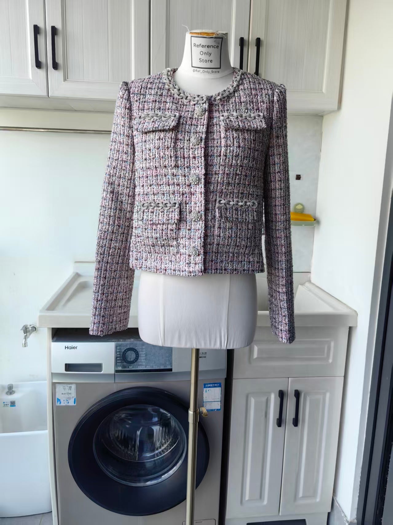 SP Pink Boucle sleeveless mini dress and jacket