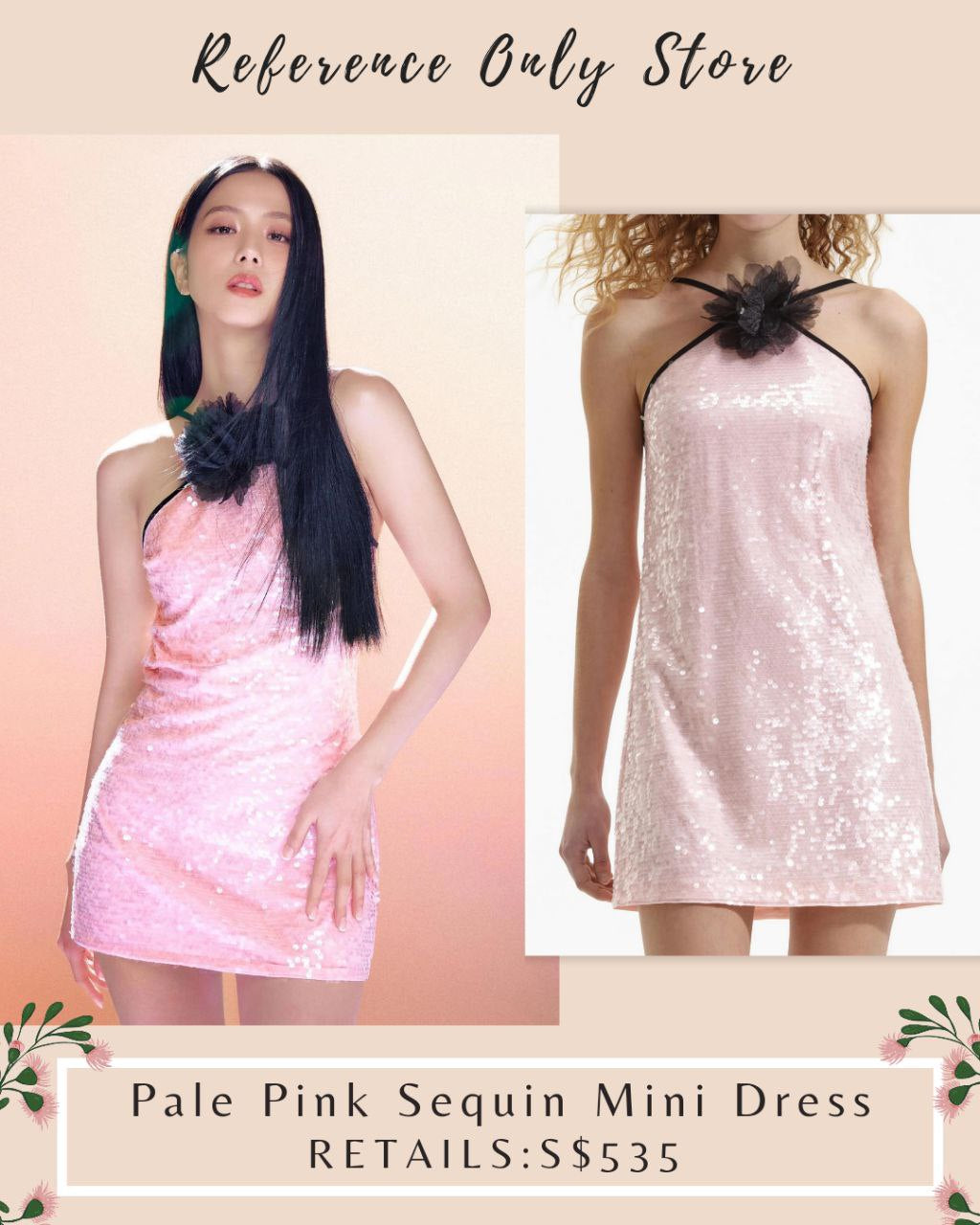 SP Pale Pink Sequin Mini Dress