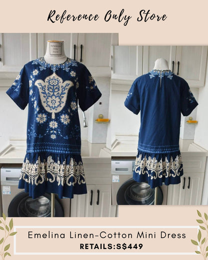 SE Emelina linen cotton blend dress with separate inner lining dress