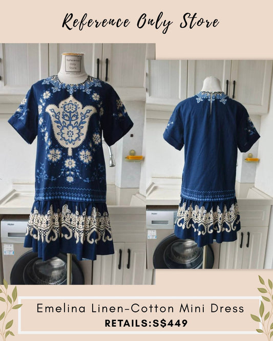 SE Emelina linen cotton blend dress with separate inner lining dress