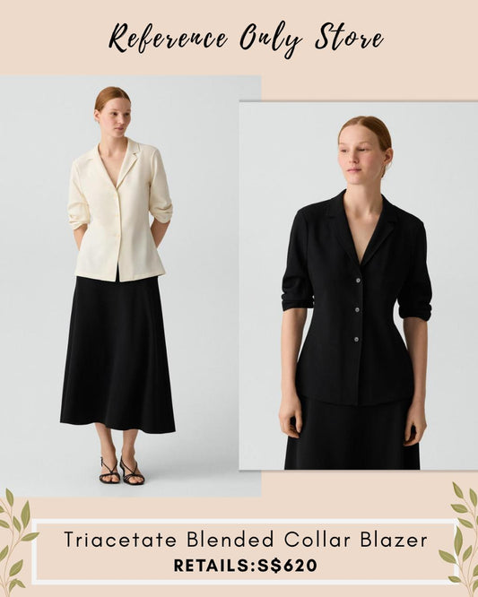 TH Triacetate blended collar blazer