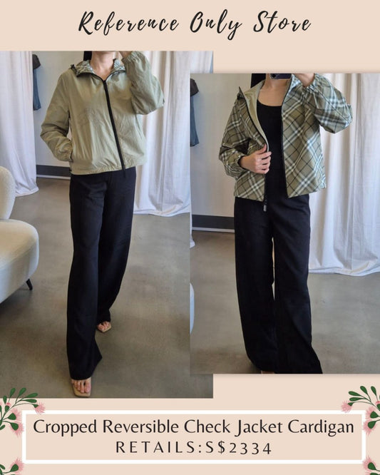 Bbr Cropped reversible check jacket