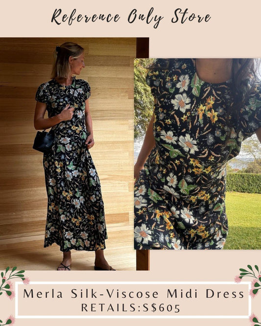 DN Merla silk viscose midi dress