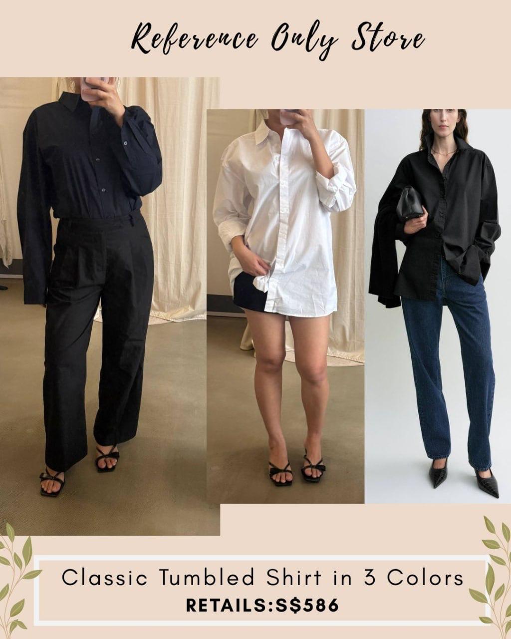 Tot classic tumbled cotton shirt in 3 colors