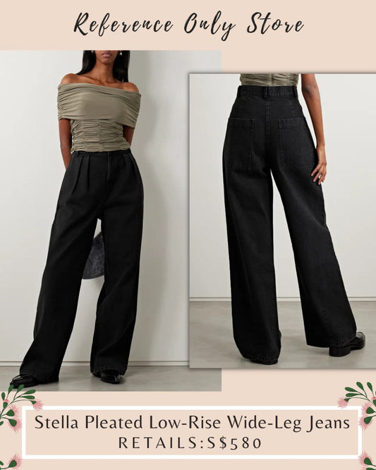 TB Stella Pleated Wide Legged Jean