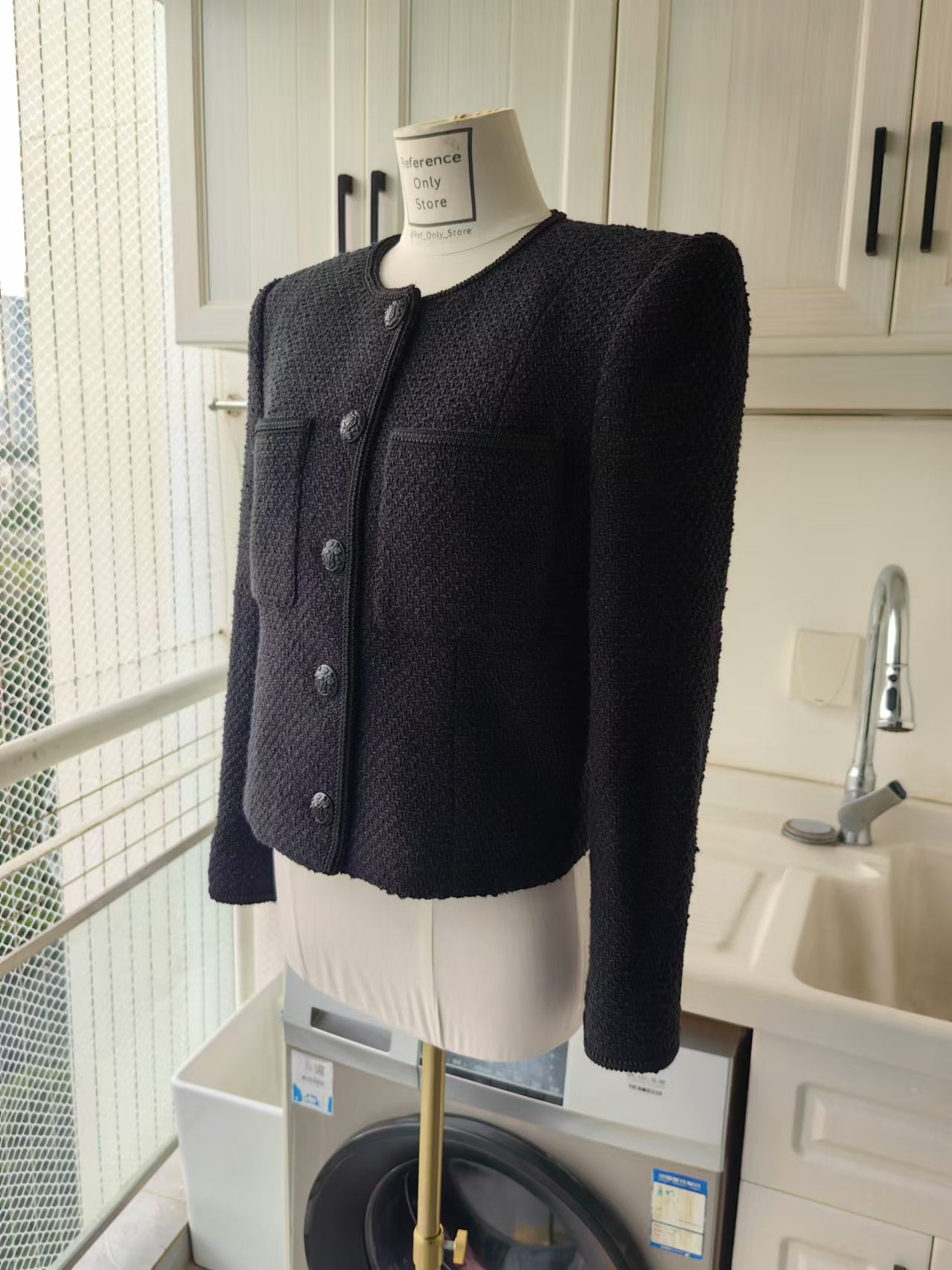 VB Lara metallic cotton blend tweed jacket