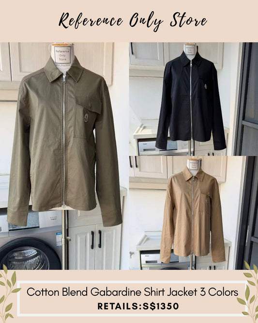 MC Men’s Cotton Gabardine shirt jacket in 3 colors
