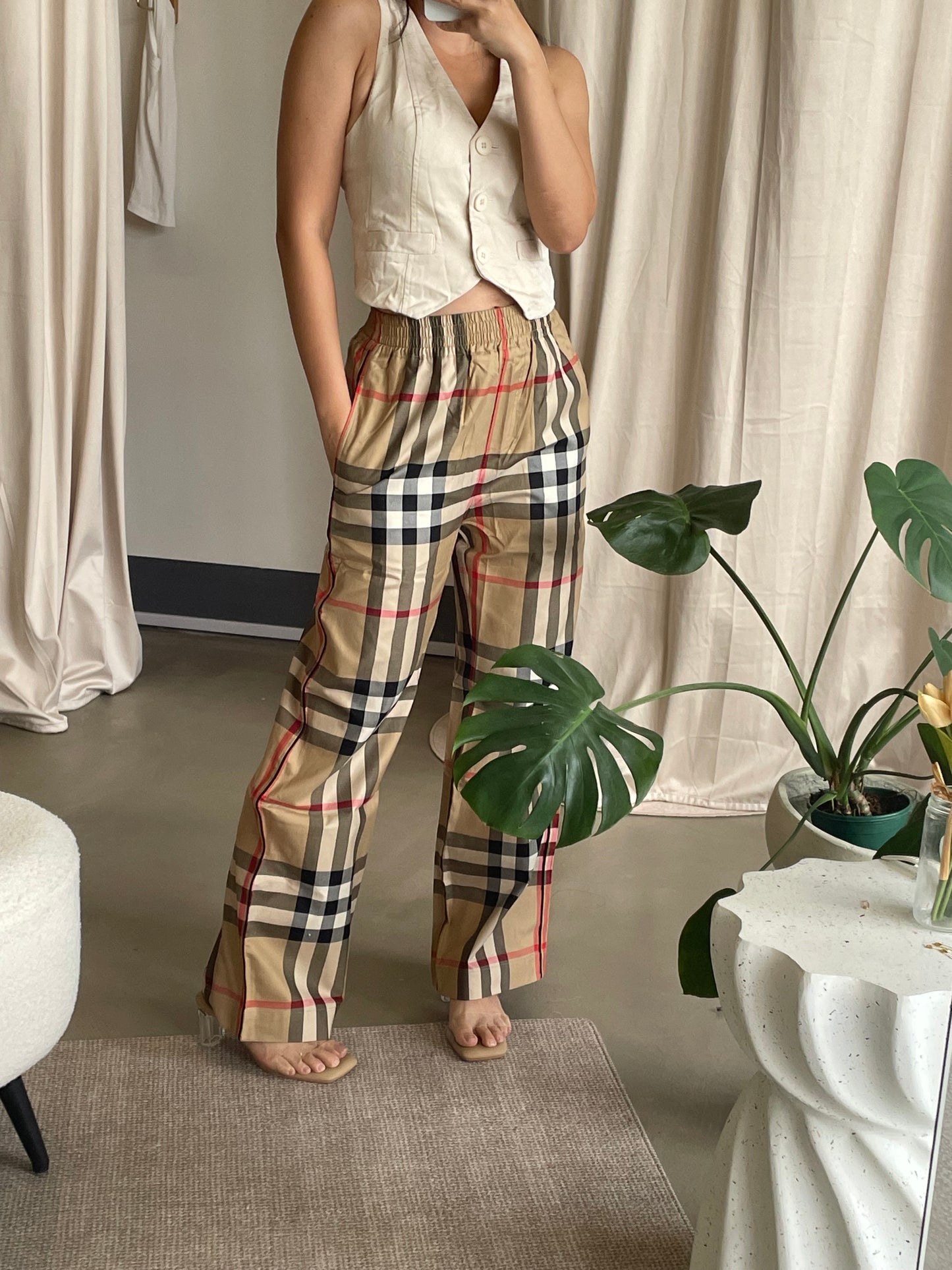 BBR Check Cotton trousers in archival check