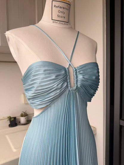 ALC Moira satin pleated maxi dress