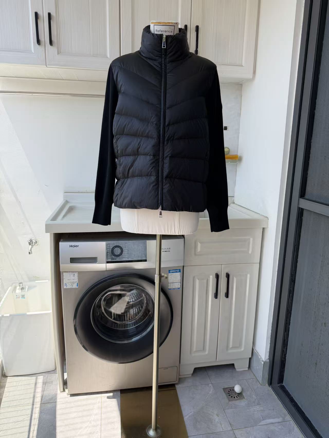 MC Padded wool zip up cardigan