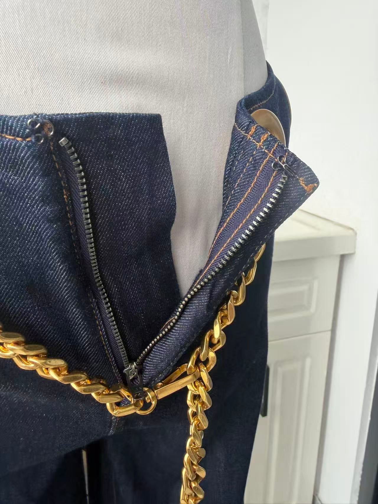 AO Jasper Cotton blend chain belt Jean