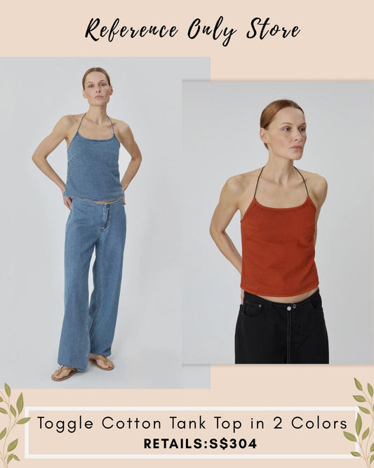 SH Toggle denim tank top