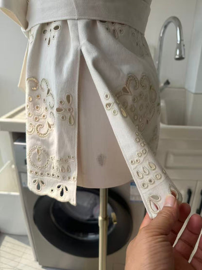 VB Eyelet embroidered Townes vest and komi pants