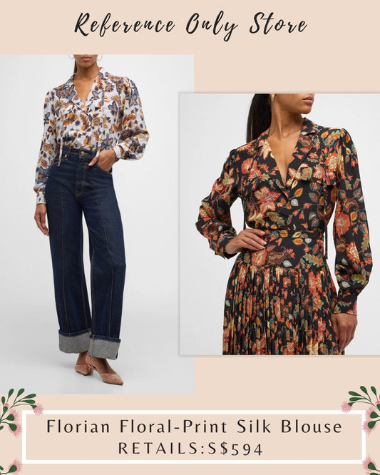 UJ Florian silk floral print blouse