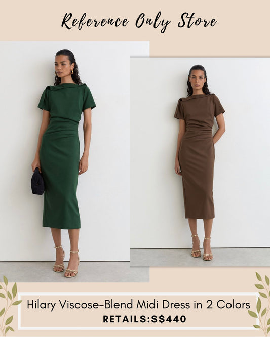 RS Hilary viscose blend midi dress