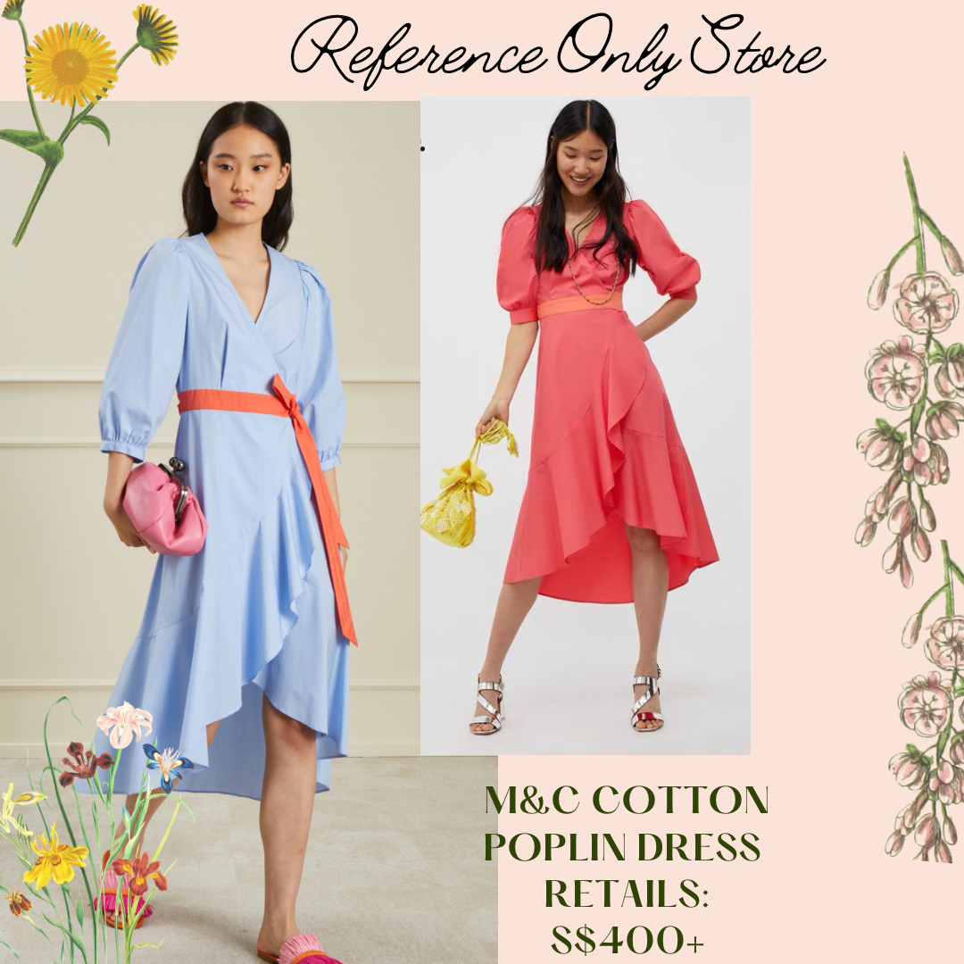 M&C Cotton Poplin Wrap Dress