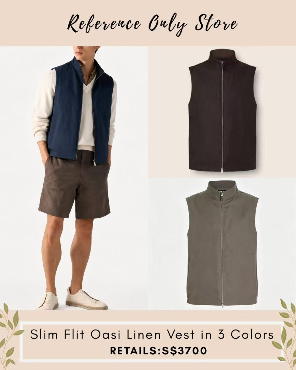 ZN Slim fit oasi linen gilet vest