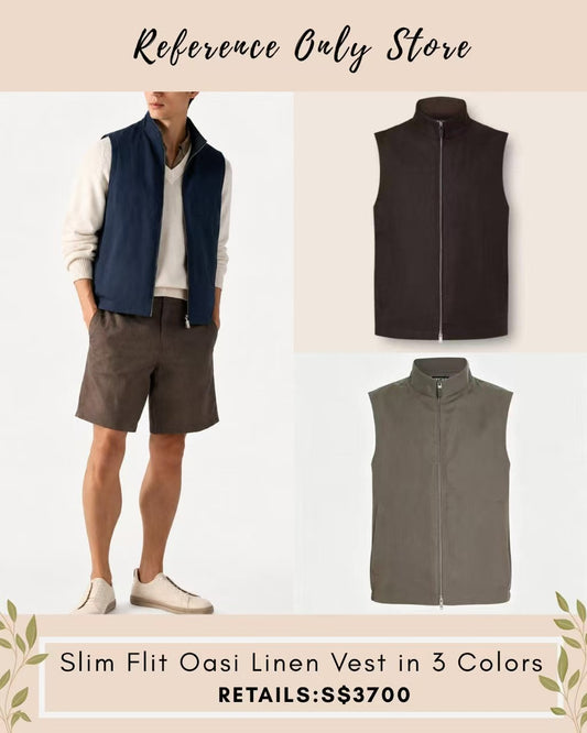 ZN Slim fit oasi linen gilet vest