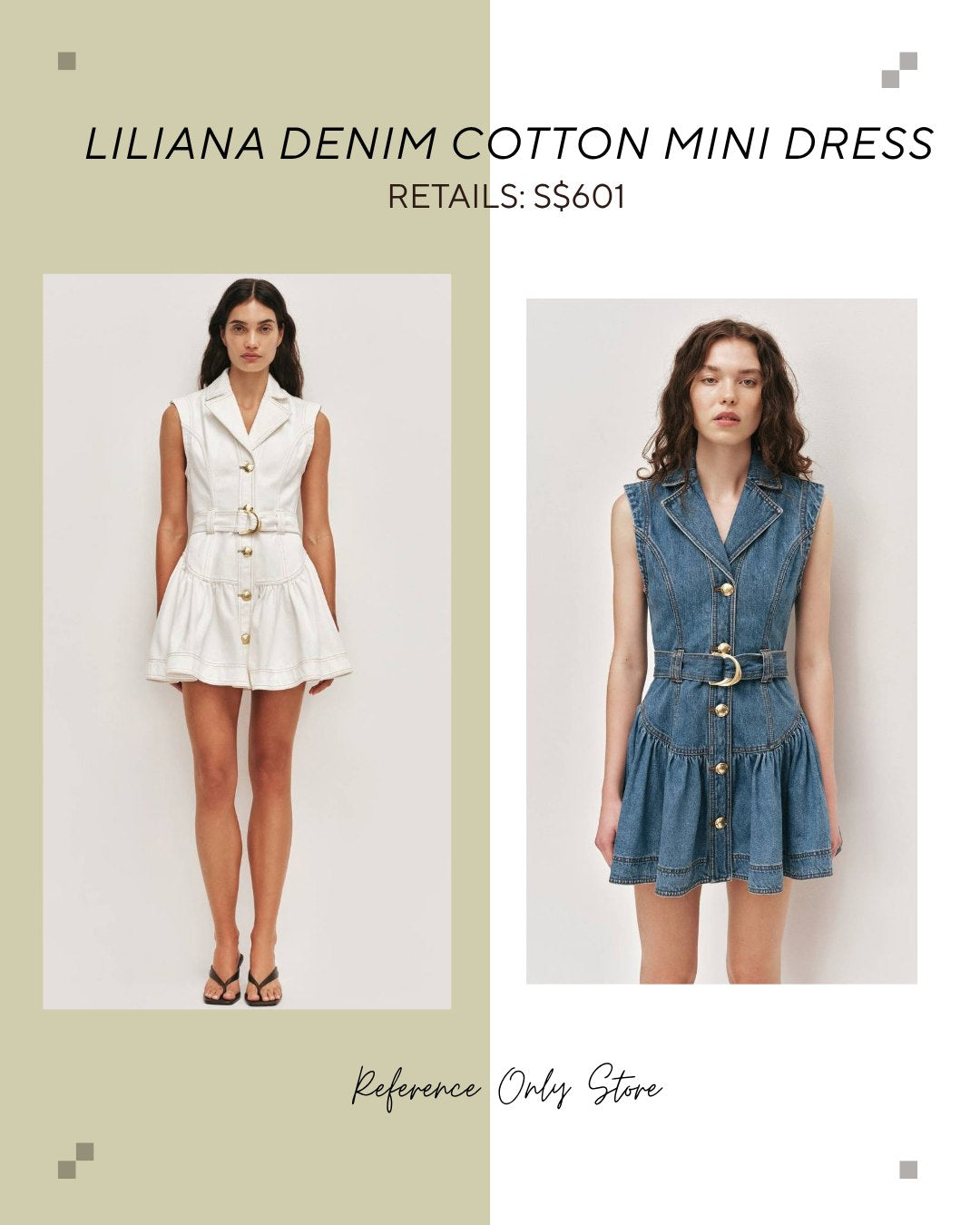 AJ Liliana denim cotton mini dress