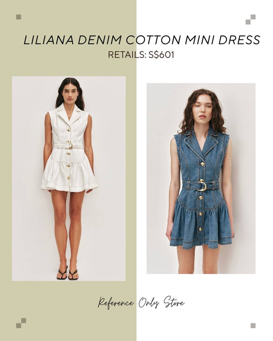 AJ Liliana denim cotton mini dress