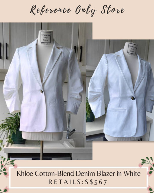 CAS Khloe Cotton Blend Blazer in white