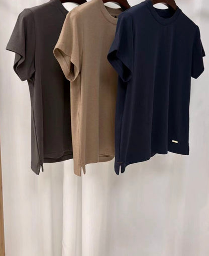 LP Tencel Wool blend tee with gold hardware