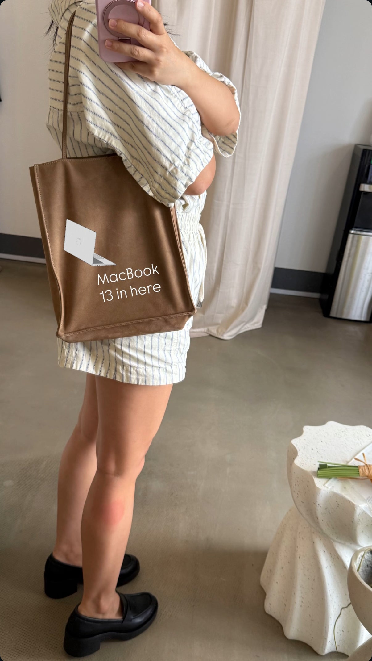 TR Leather trimmed nuback tote bag in 3 colors