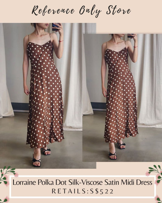DN Lorraine polka dot silk viscose midi dress