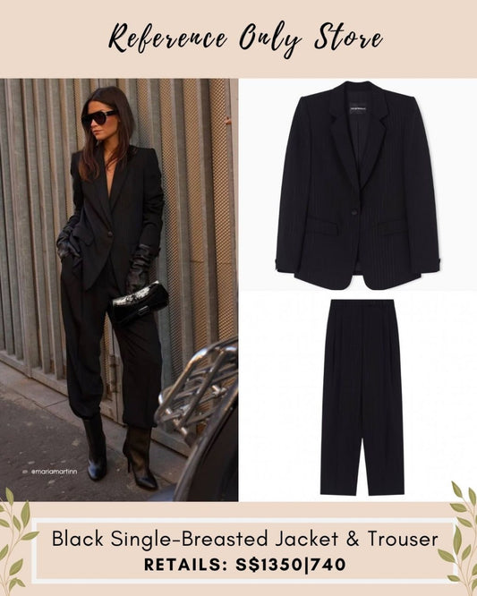 EA Black Single Breasted jacket and pants