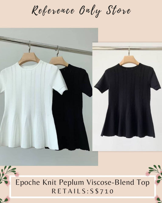 MM Epoche knit peplum viscose blend top