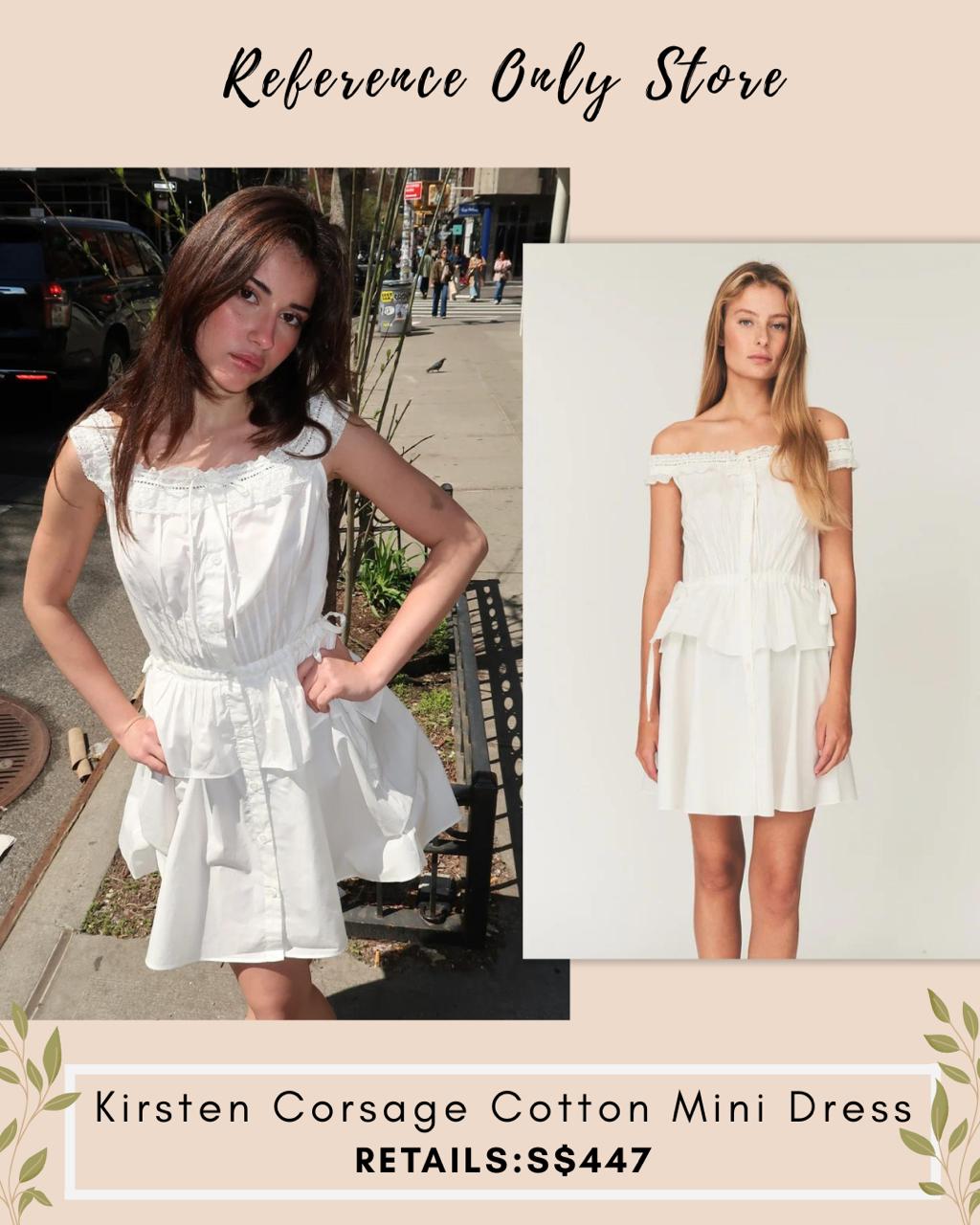 TG Kirsten Corsage cotton mini dress