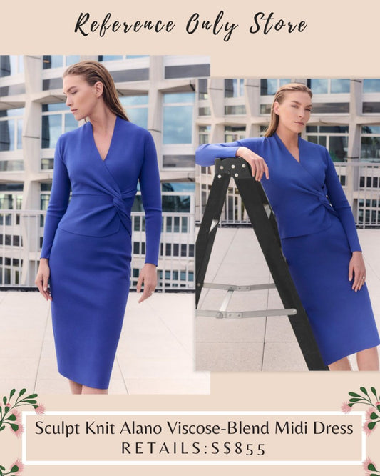 TF sculpt knit Alano viscose blend midi dress