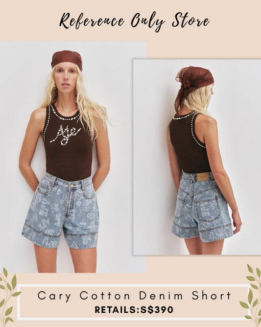 AJ Cary cotton denim shorts