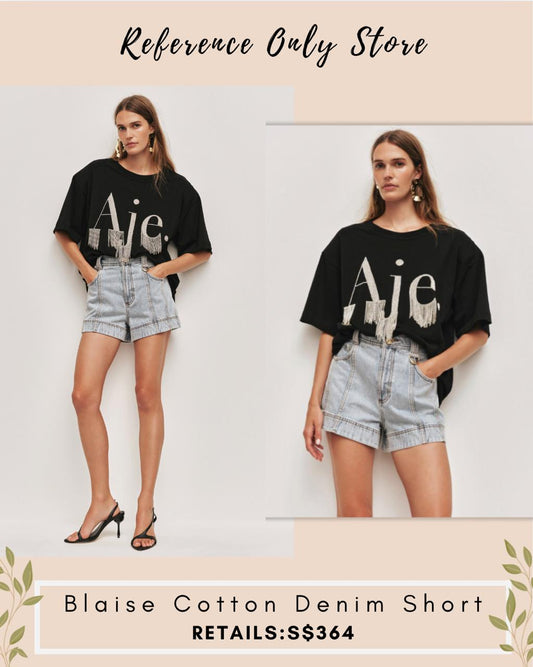 AJ Blaise cotton denim shorts