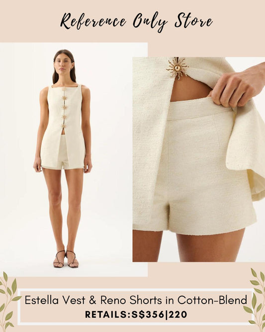 RM Estella vest and shorts in cotton blend