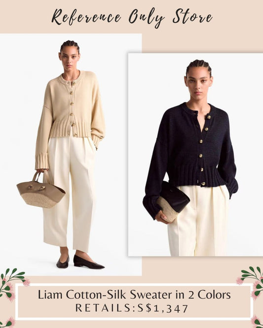 ATZ Liam cotton silk blend cardigan sweater in 2 colors