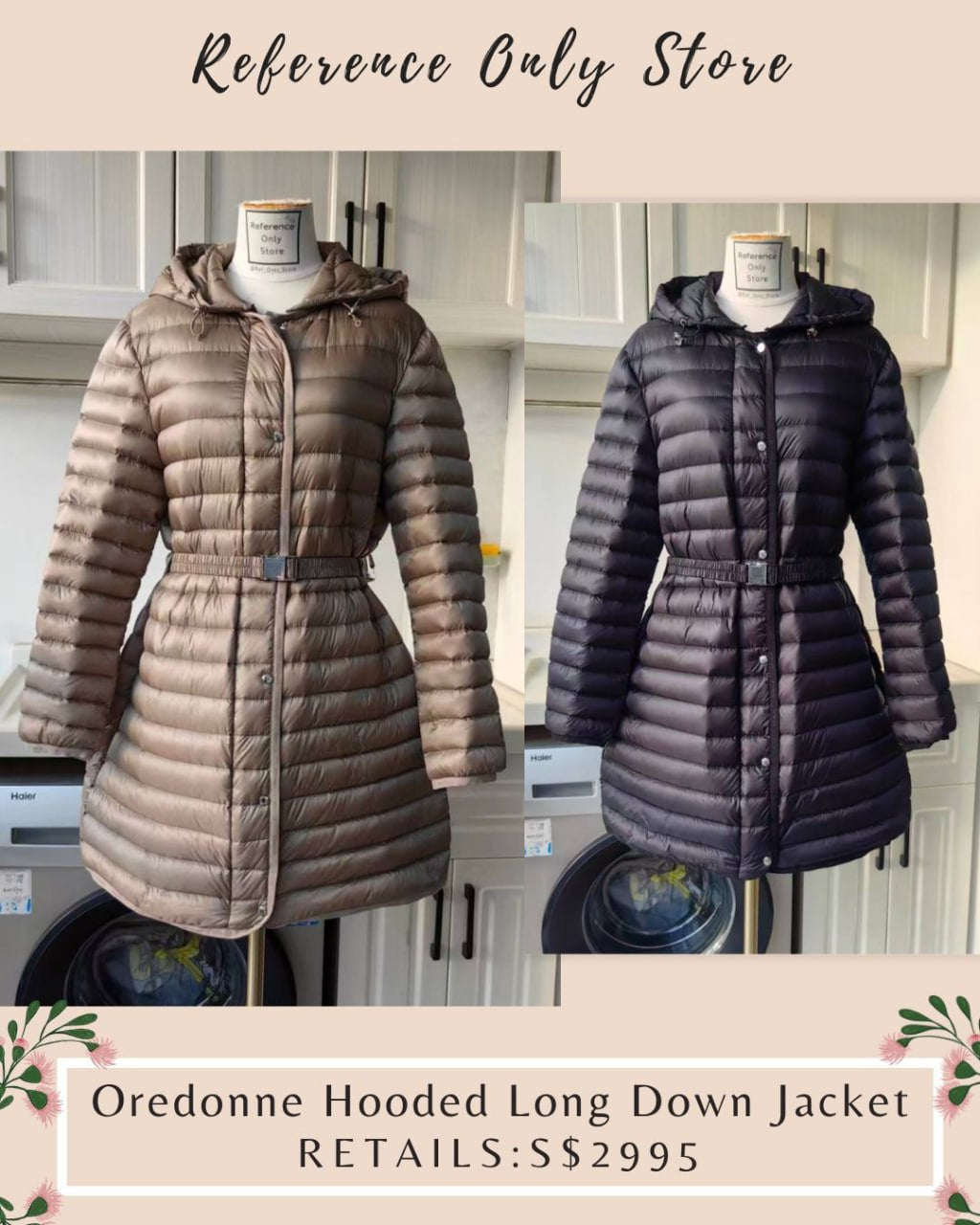 MC Oredonne hooded long down jacket