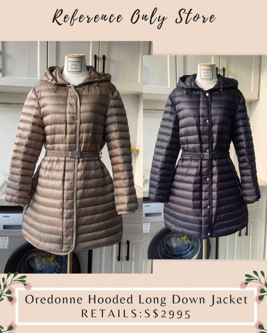 MC Oredonne hooded long down jacket