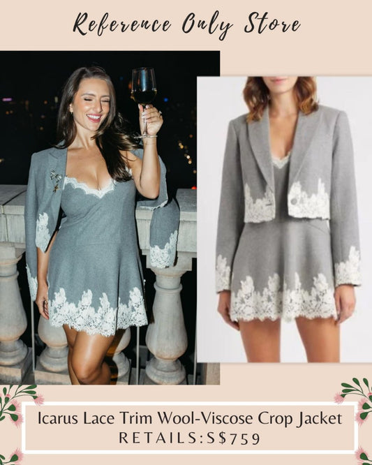 LSF Icarus lace trim wool viscose jacket