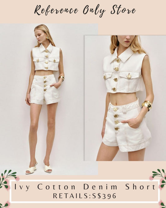 AJ Ivy Cotton denim shorts