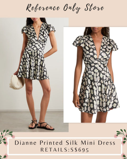 DN Dianne printed silk mini dress