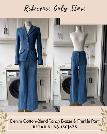 VB denim cotton blend Randy blazer and frenkle pant