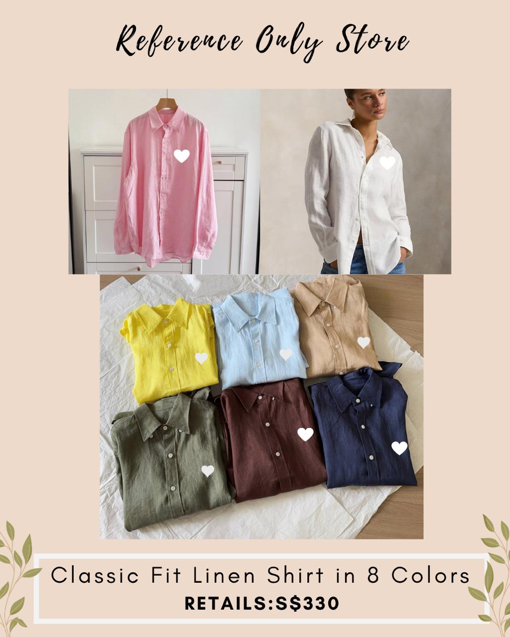 RL Classic fit linen shirt in 8 color