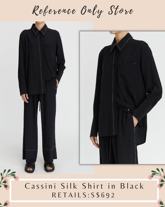 LM Cassini Silk Shirt in Black