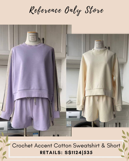 MC Crochet Accent cotton sweatshirt