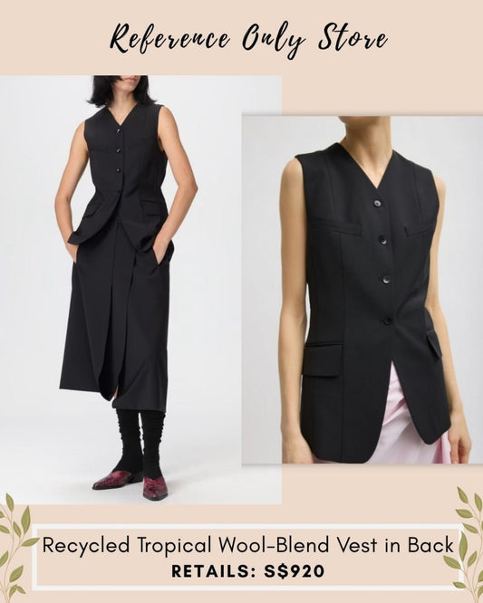 TB recycled tropical wool blend vest top