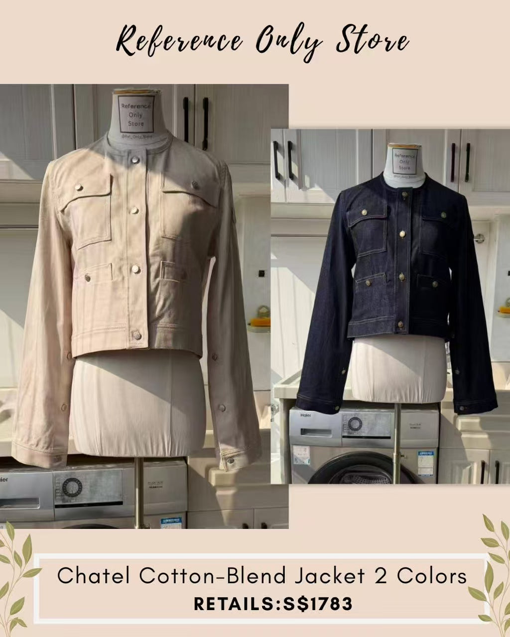MC Chatel cotton blend jacket 2 colors