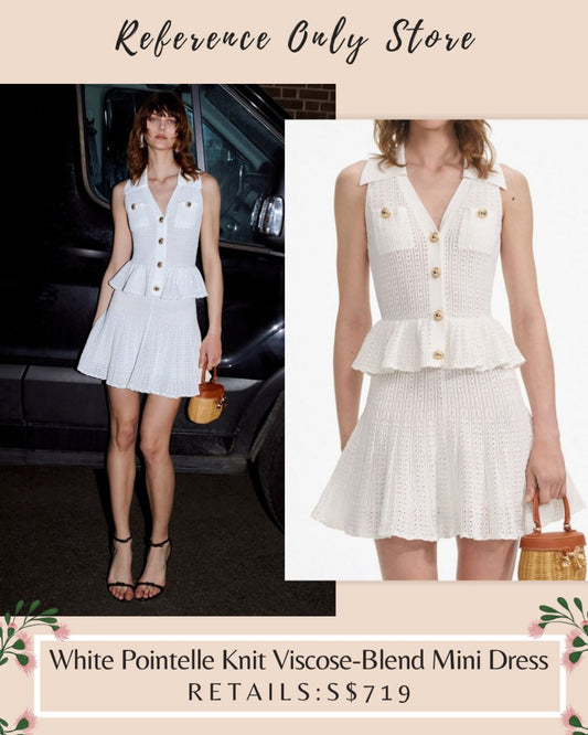 SP Pointelle knit viscose mini dress