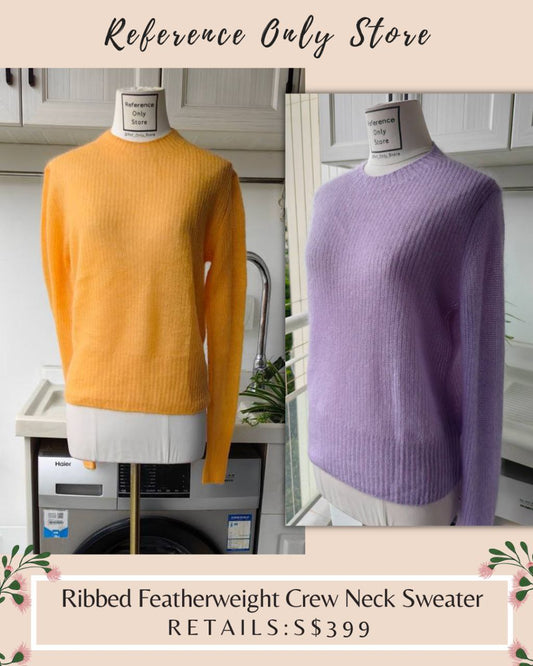 VC Ribbed mohair blend Featherweight crew neck sweater